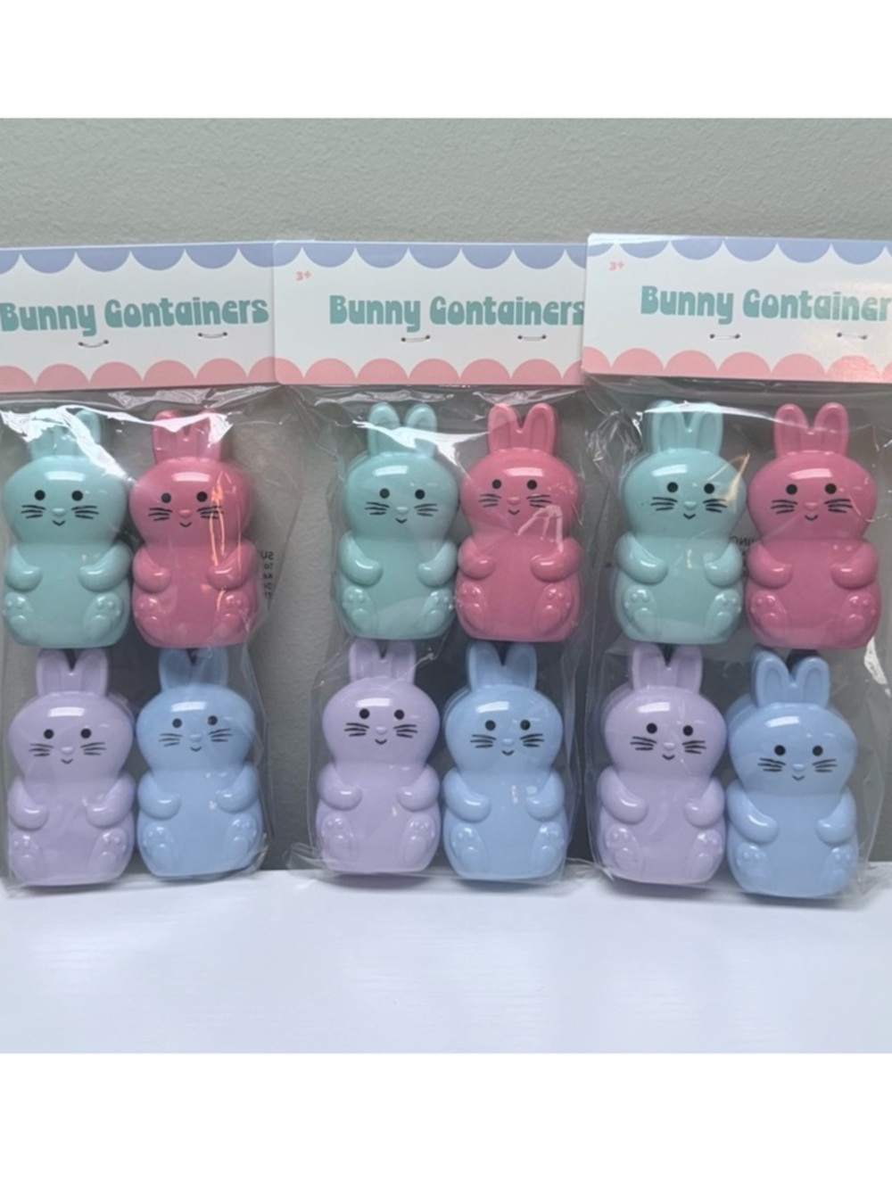 New Target Bullseye Playground Set of 12 Bunny Shaped Containers, Easter Basket